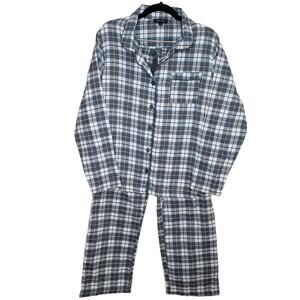 Just Love 2 Piece Pocketed Plaid Cotton Blend Pajama Lounge Set